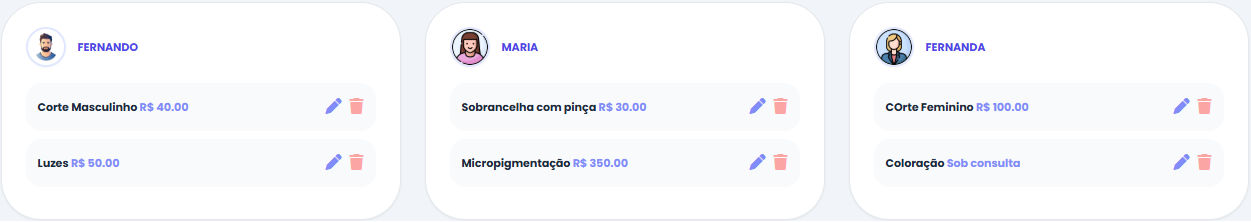 Tela do sistema